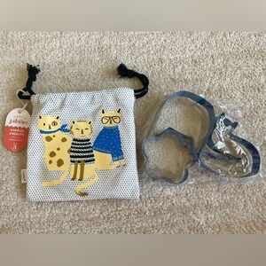 NWT Cat Shape Cookie Cutters with Drawstring Bag